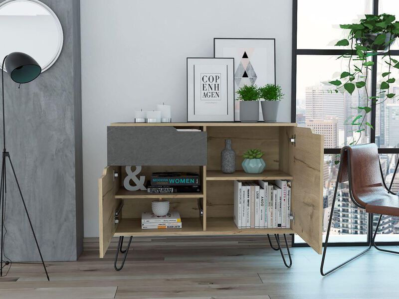 Mesa Auxiliar Recibidor Monaco Caf&eacute; Claro Virtu... image number null