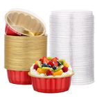 Cazuelitas Beasea 235ml 50 unidades con tapas rojo dorado