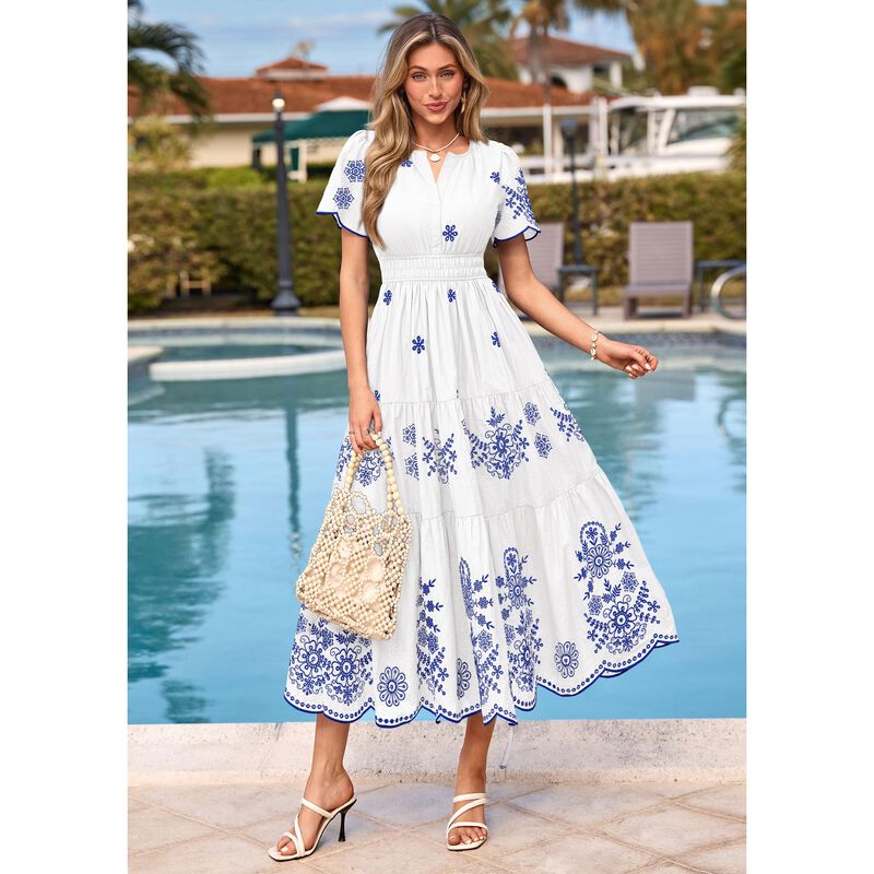 Vestido Prettygarden Boho Floral Maxi Verano image number null