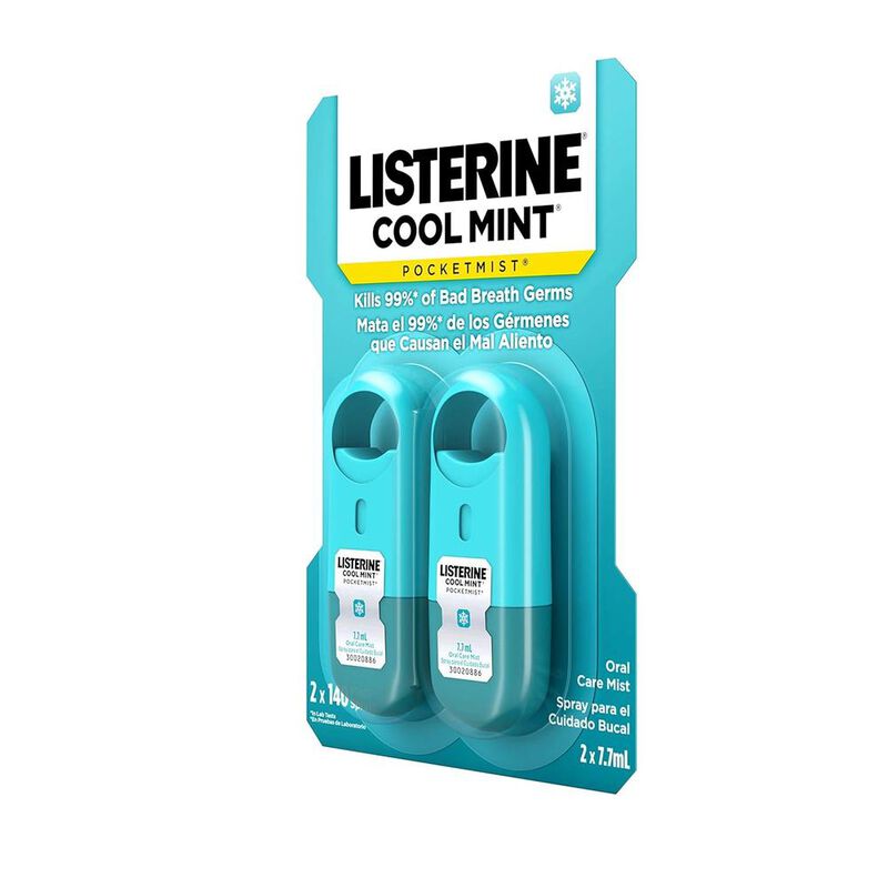 Listerine Pocketmist Cool Mint, 2 Count. Cuidad... image number null