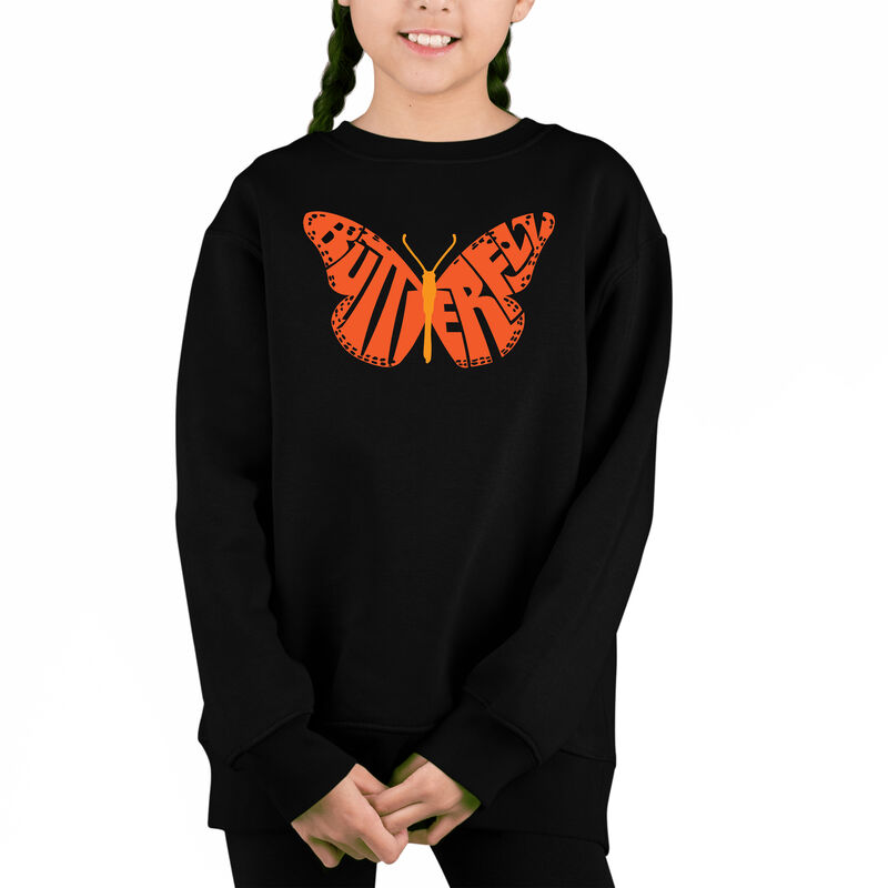 Sudadera De Cuello Redondo Word Art Para Ni&ntilde;a -... image number null