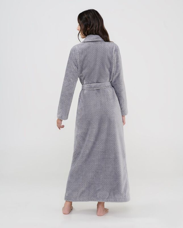 Bata Jacquard de Mujer Gris image number null