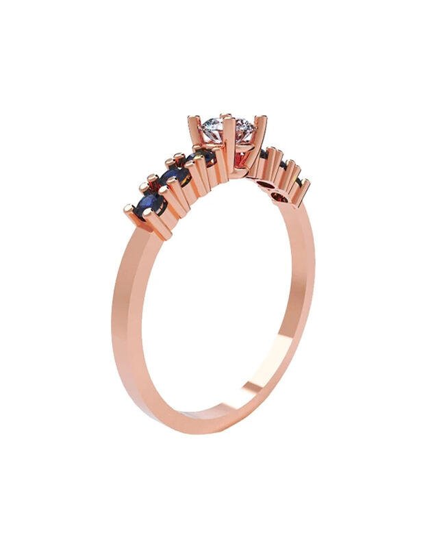 Anillo de Compromiso de 14K con Diamante de Lab... image number null