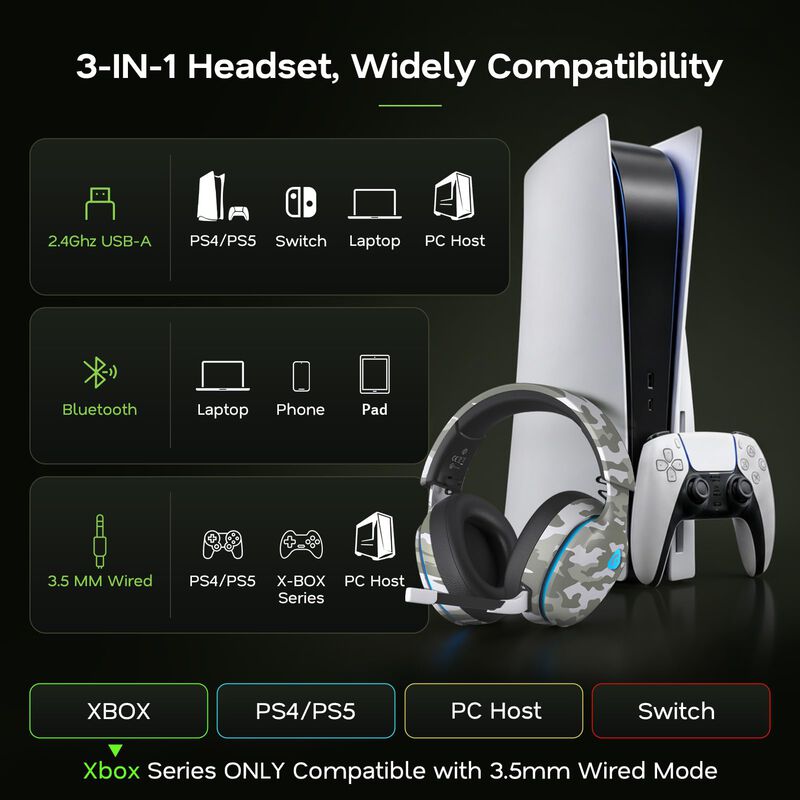 Auriculares Gaming Inal&aacute;mbricos AOC Captain 300... image number null