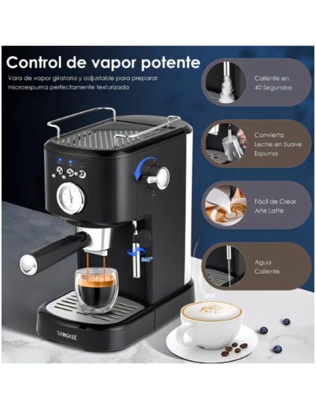 M&aacute;quina De Espresso Y Capuchino  20 Bares Sangk... image number null