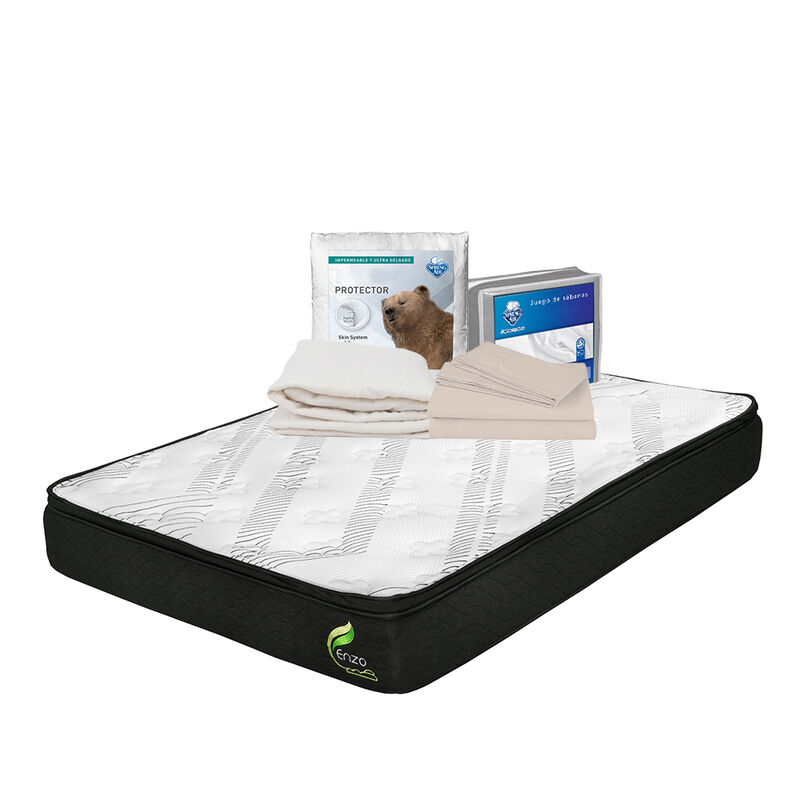 Colch&oacute;n King Size Enzo + Protector Ultra + 1 ju... image number null