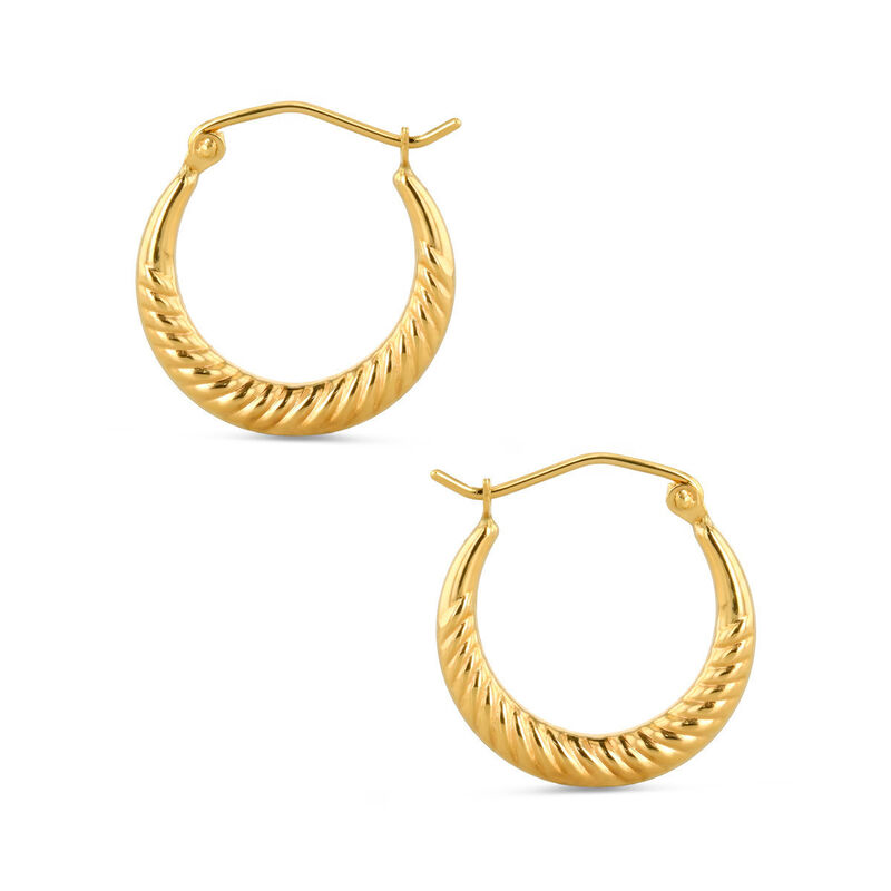 Arracadas Oro Amarillo 14k 13mm Elegantes image number null