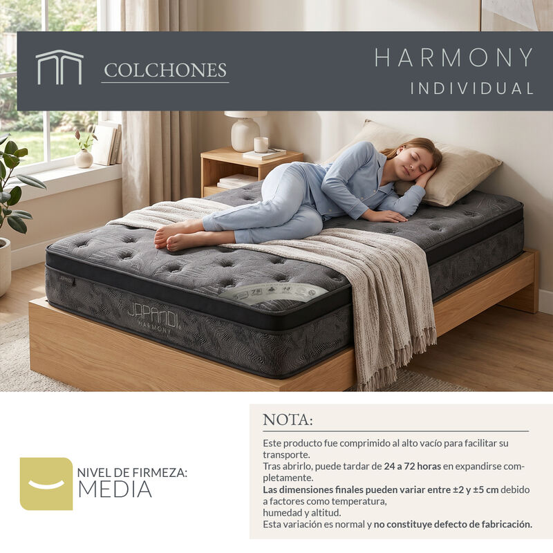Colch&oacute;n Individual Japandi Harmony Memory Foam ... image number null
