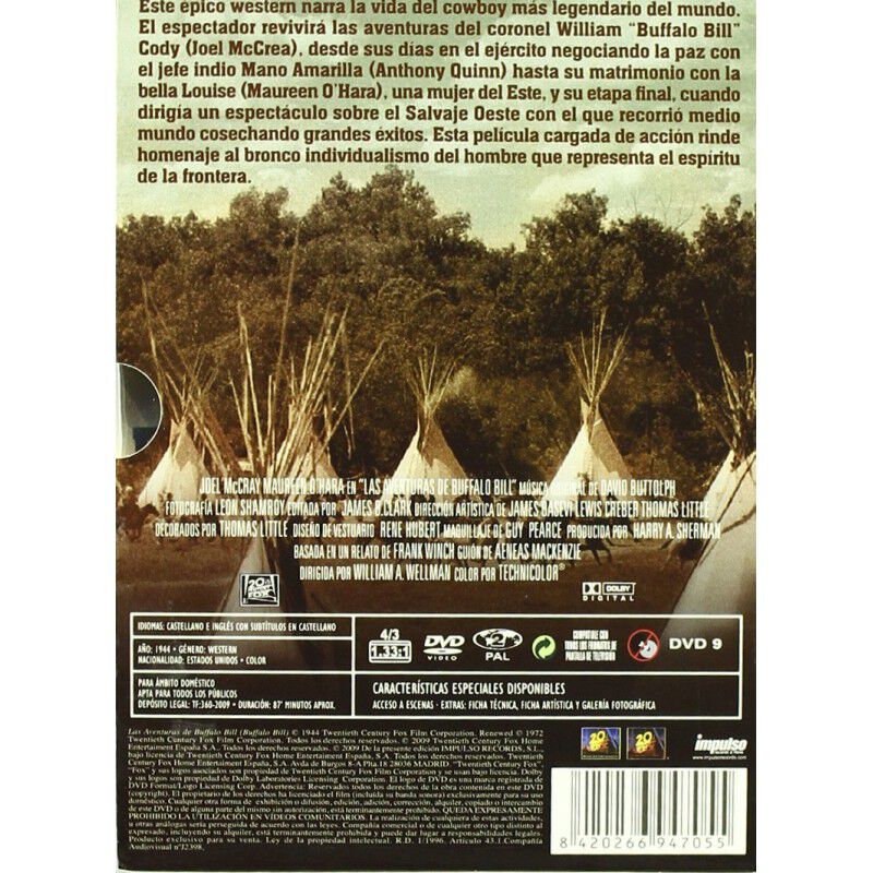 Las aventuras de Buffalo Bill [DVD] image number null