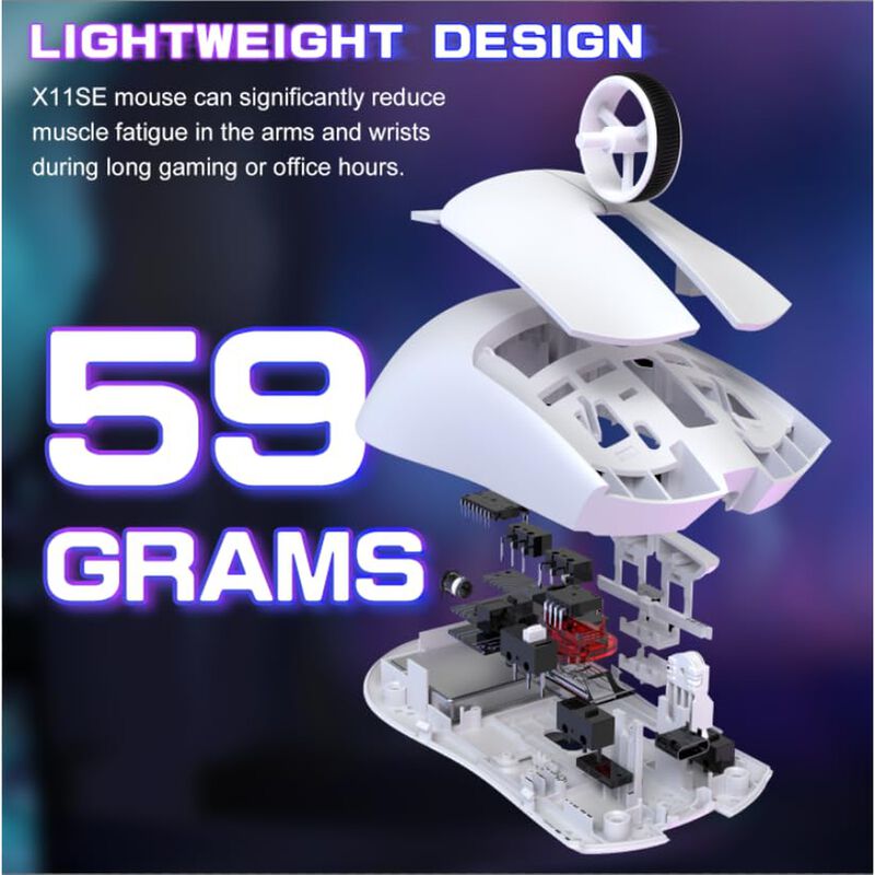 Rat&oacute;n Gamer Attack Shark X11SE Inal&aacute;mbrico 59g ... image number null