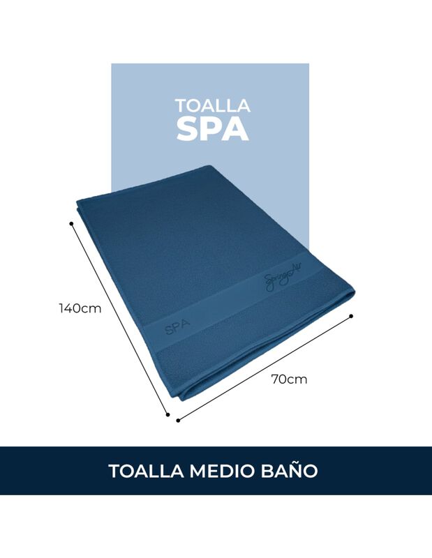 Toalla de Medio Ba&ntilde;o L&iacute;nea SPA, Extra Suave y A... image number null