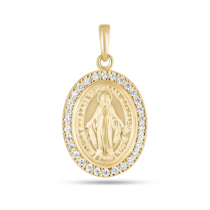 Medalla Virgen Milagrosa Oro 14k 20 Mm image number null