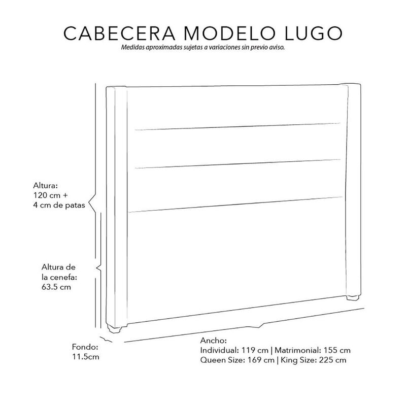 Cabecera Queen Size Dicasa Lugo Chocolate image number null