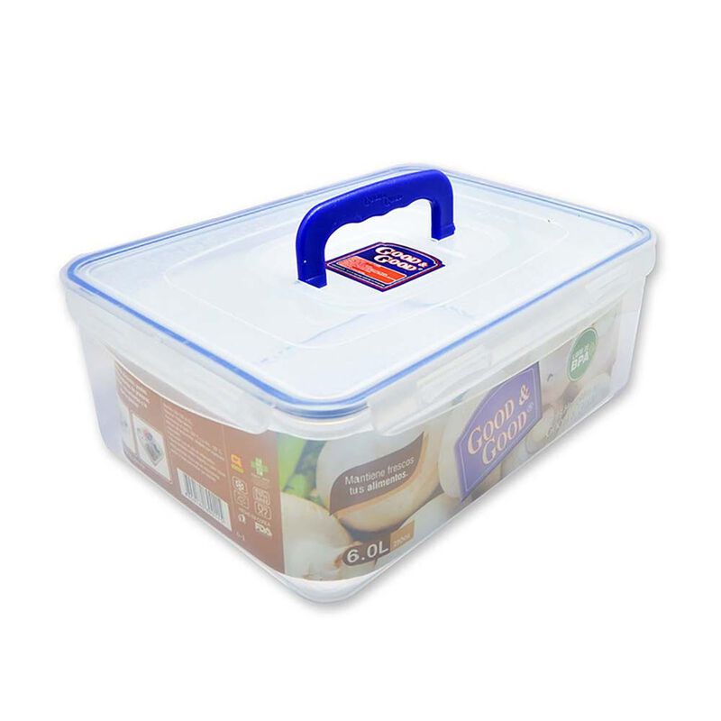 Recipiente con Tapa Herm&eacute;tica con Asas 6L image number null