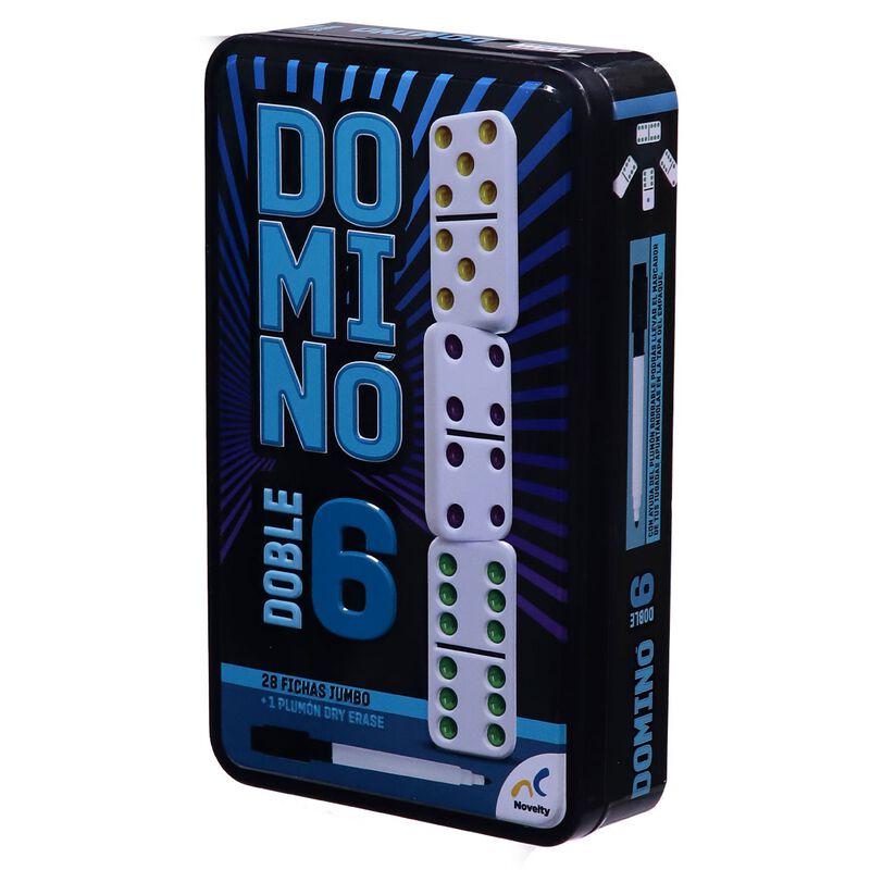 Domin&oacute; Doble 6 con Plum&oacute;n Borrable image number null