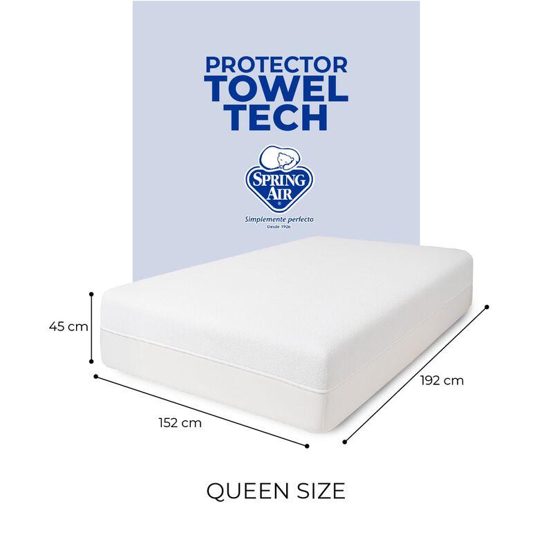 Spring Air Cubre Colchon Queen Size Towel-Tech,... image number null