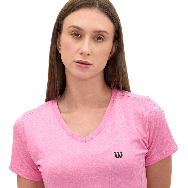 Playera deportiva Wilson para mujer ROSA FUERTE... image number null