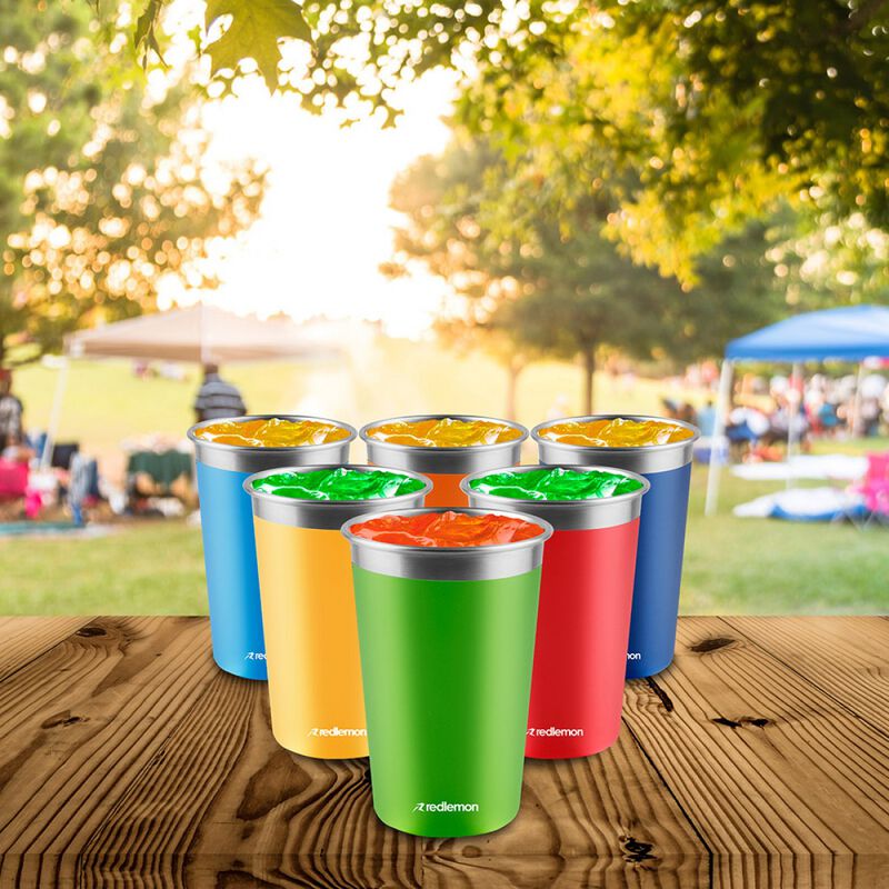 Vasos De Acero Inoxidable 470 Ml 6 Pzs image number null