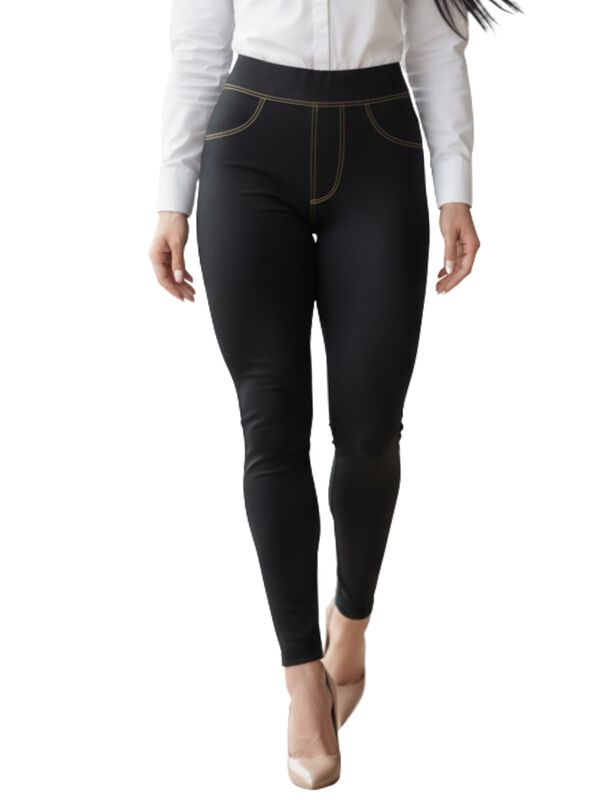 Legging Mujer Mezclilla Grueso Mallones Leggins... image number null