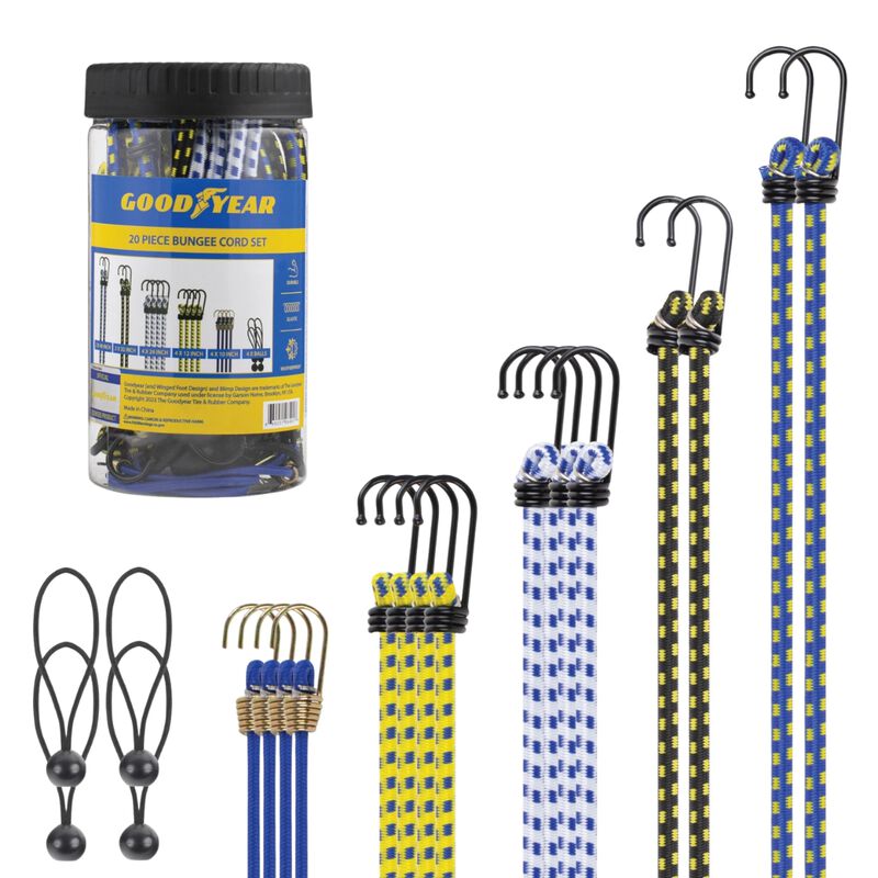 Juego De Cuerdas Bungee Goodyear 20 Pzas Con Es... image number null