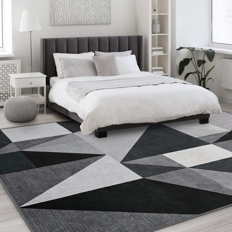 Alfombra Twinnis 137x178 Cm Geom&eacute;trica Lavable ... image number null