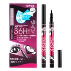 Lote 12 Delineadores Negro Indeleble Plum&oacute;n 36 Horas Mayoreo