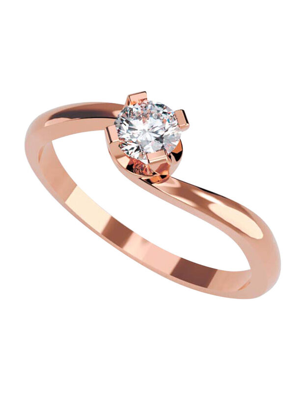 Anillo de Compromiso en Oro de 14K con Circonia... image number null