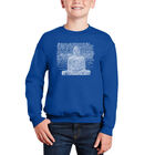 Sudadera De Cuello Redondo Word Art Para Ni&ntilde;o - Buda Zen - Azul Rey