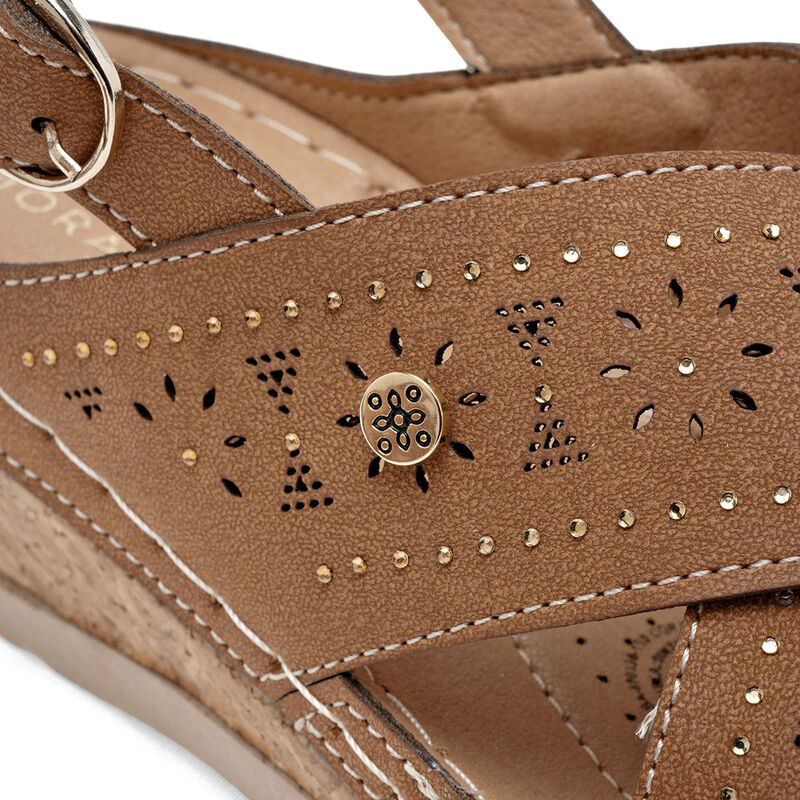 Mora Tierra Sandalia Camel Para Mujer 147652ce image number null