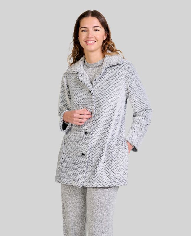 Bata Corta Espiga Jacquard Gris image number null