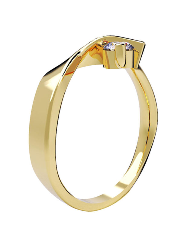 Anillo de Compromiso de 14K con Diamante de Lab... image number null