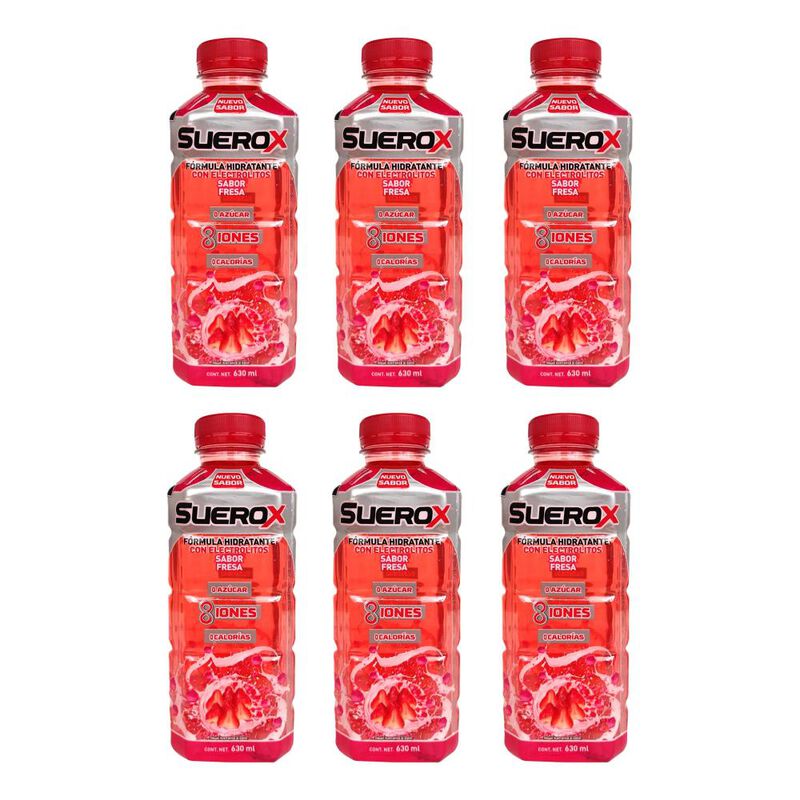 Suerox 8iones Fresa Seis Pzs Con 630 Ml C/u - 6... image number null