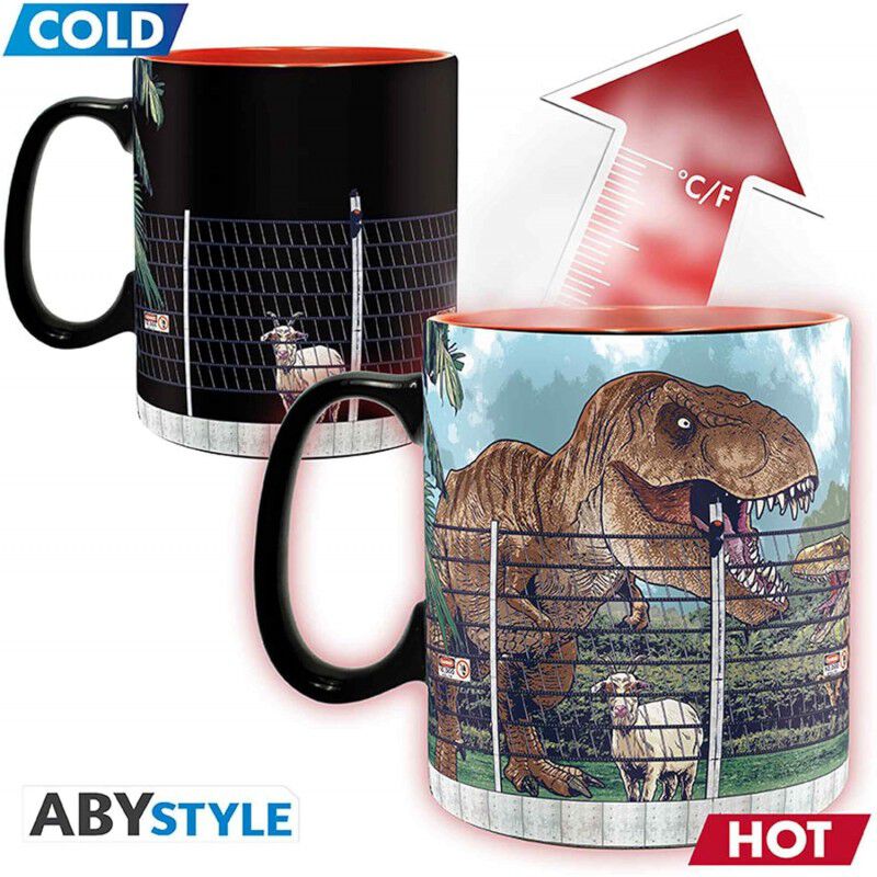 Taza M&aacute;gica Jurassic Park Puertas Parque Tirano... image number null