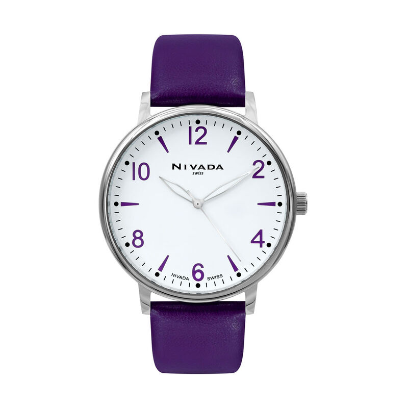 Reloj Nivada Corporate Cab Acero/Piel Morada Ca... image number null