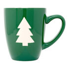 Taza De Cer&aacute;mica Navide&ntilde;a "&aacute;rbol De Navidad" 356 Ml - Taza Verde Apta Para Microondas