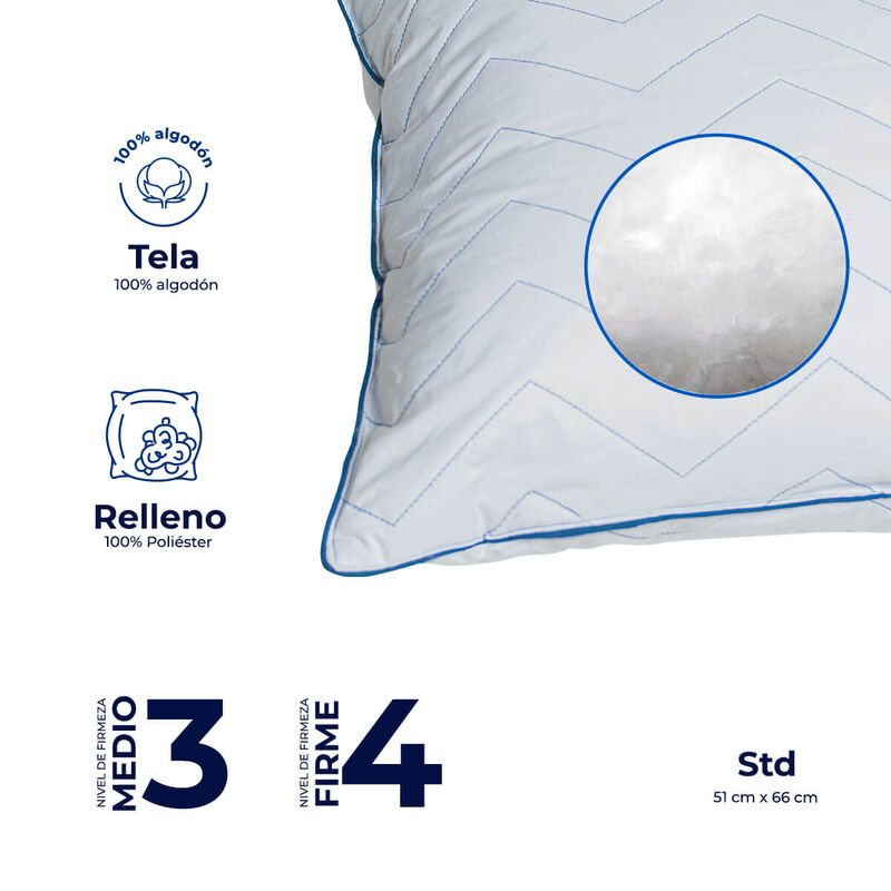 Almohada Spring Air Quilt Touch Firme Estandar ... image number null