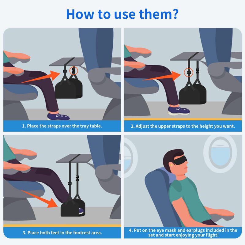 Reposapi&eacute;s Tipo Hamaca Cushzone Para Avi&oacute;n Con ... image number null