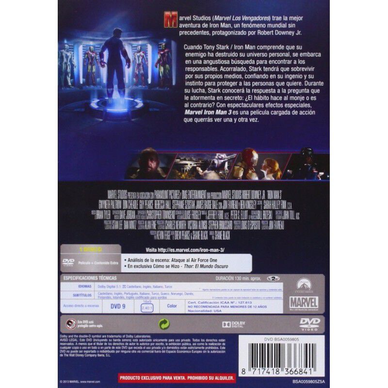 Iron Man 3 [dvd] image number null