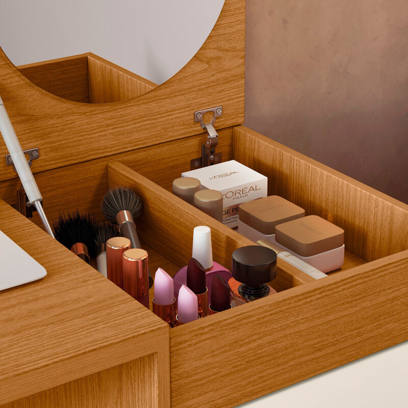 Tocador Vanity Deseo Con Espejo  Cinamomo Off W... image number null