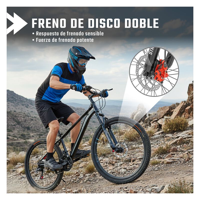 Bicicleta Monta&ntilde;a Rodada 26 Frenos Disco 21 Vel... image number null