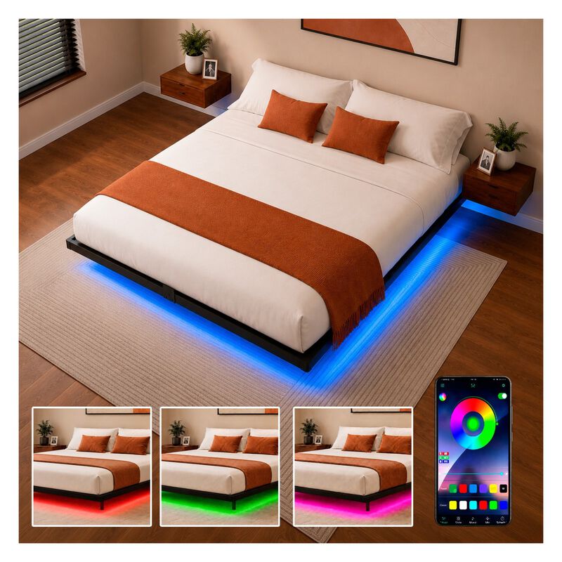 Base Cama Matrimonial Flotante Reforzada 500kg ... image number null