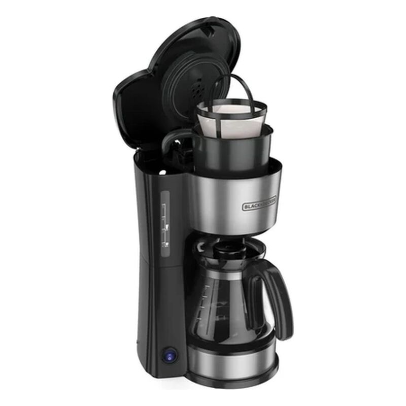 Cafetera Goteo 5 Tazas 650w 4en1 Compacta Negra... image number null