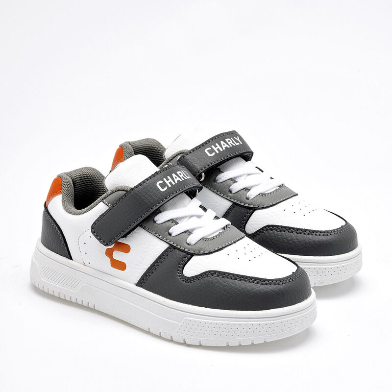 Charly Tenis Para Ni&ntilde;a Blanco Gris Cod 120478-2 image number null