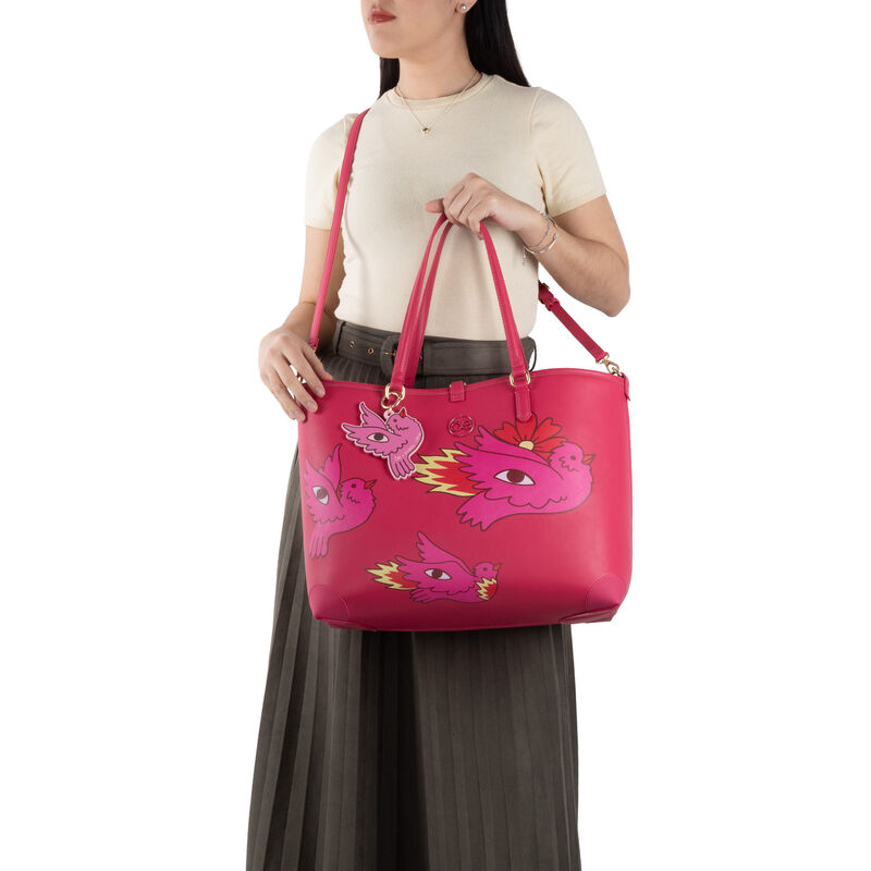 Bolsa Por Ricardo Cavolo Tote Maxi Color Rosa image number null