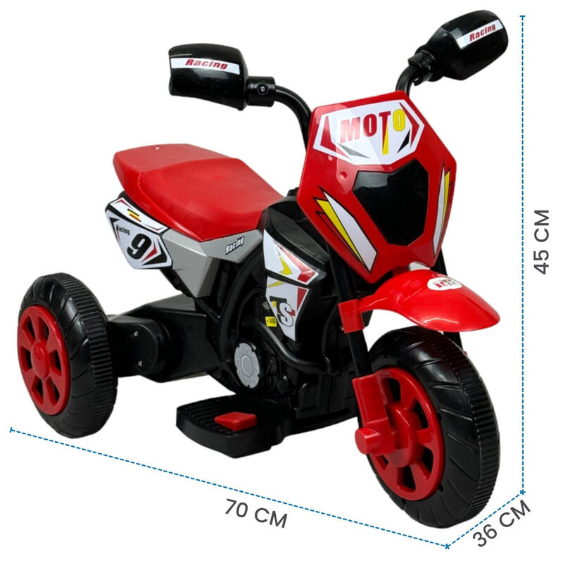 Motocicleta Montable Para Ni&ntilde;os 3 Ruedas Sonido... image number null