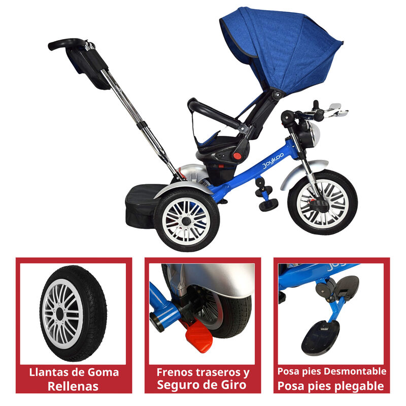 Triciclo para Niños Reclinable Giratorio 360 So... image number null