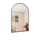 Espejo Curvo con Marco de Aluminio de 3 cm, Incluye Kit de Instalaci&oacute;n (Negro) Bluelander