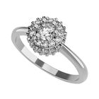 Anillo de Compromiso en Oro Blanco 14K con Circonia -  Talla:9.5/ FJ844-14W-CZ-95