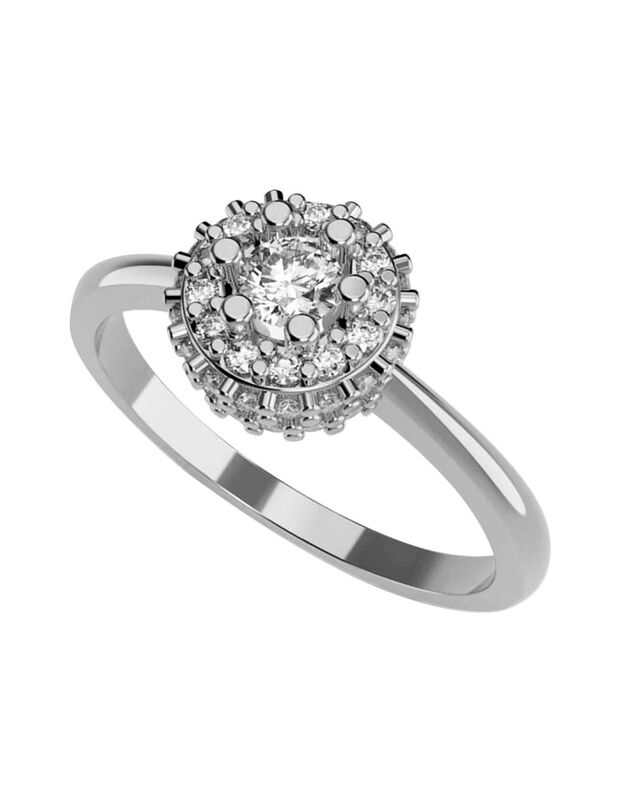 Anillo de Compromiso de 14K con Diamante de Lab... image number null