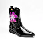 Karsten bota tac&oacute;n para mujer negro charol fiusha cod 141258-E